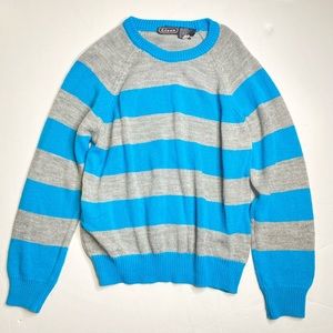 Blue & Gray Striped Sweater, Women’s Large EU 40